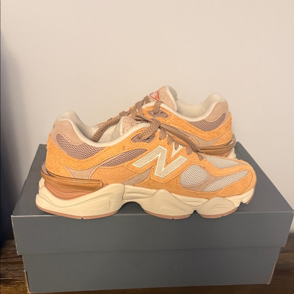 New Balance Tan and Cream Athletic Shoes - Picture 2 of 4